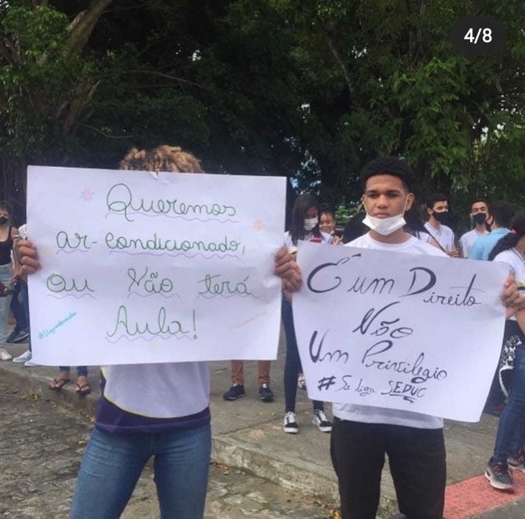 Alunos do Walter Franco protestam e clamam por melhorias nas salas de ...